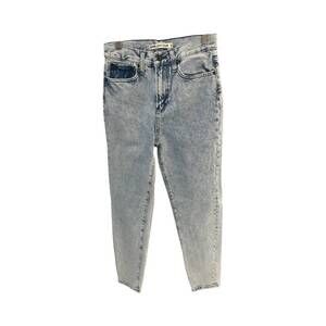 NEW UNEMPLOYED DENIM women's straight jeans with heart back pocket in denim/blac